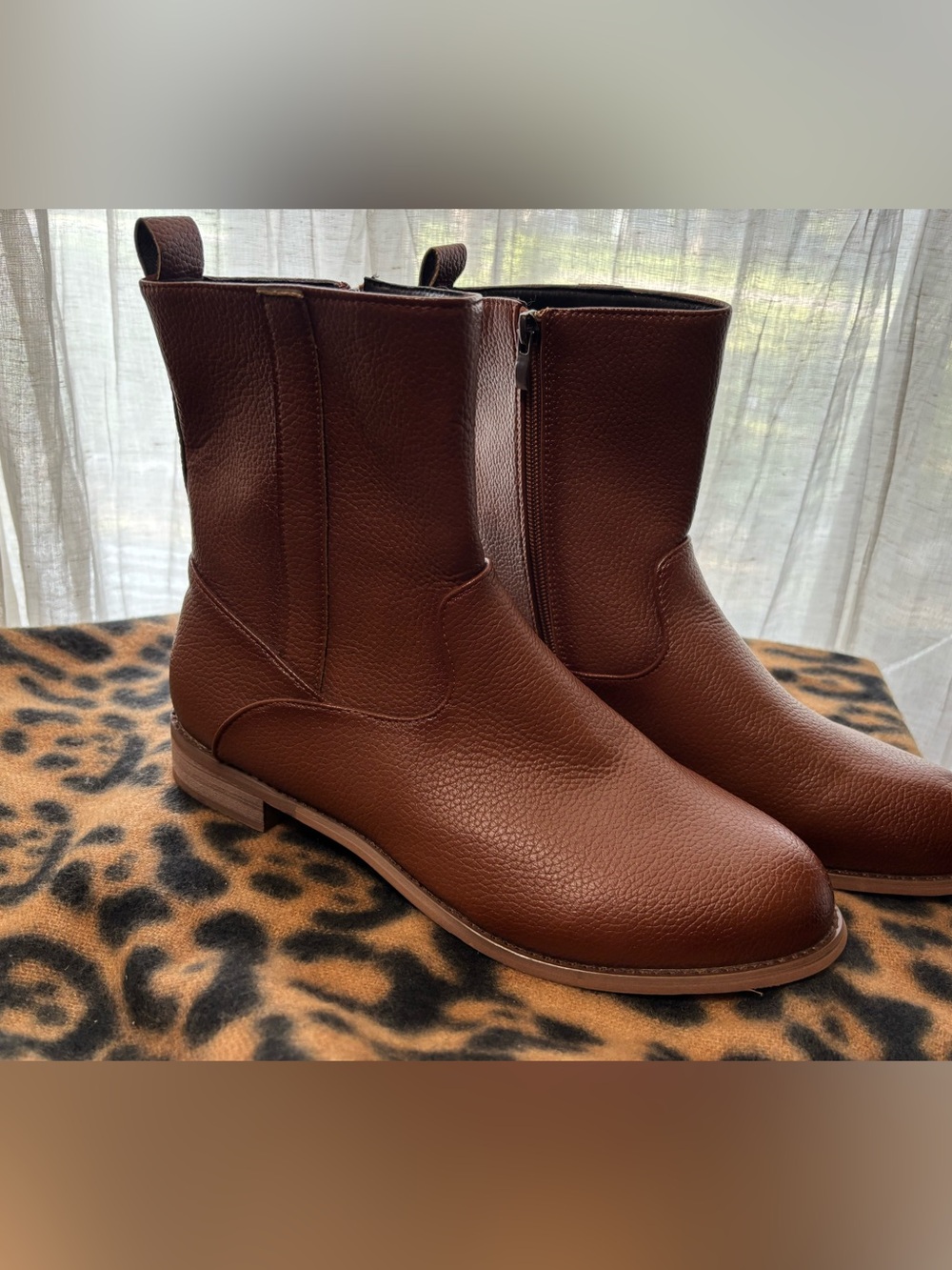Classic Brown Leather Ankle Boots